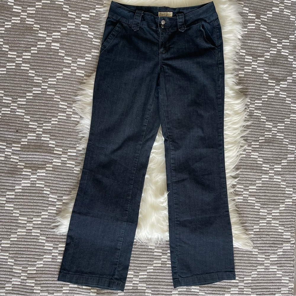 Earl Jeans Dark Wash BootCut Mid-Rise Denim Jeans 6